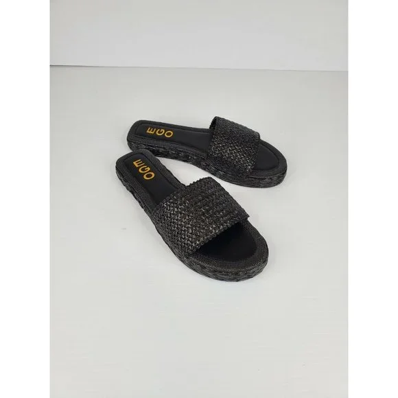 EGO Beach Bums Woven Sliders in Black Size 7 - Picture 2 of 9